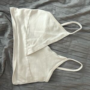 White cropped tank top